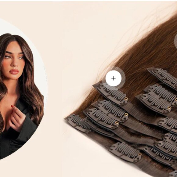 Hair Extensions 20"- Invisible Clip in hair extensions dark brown - Picture 6 of 6